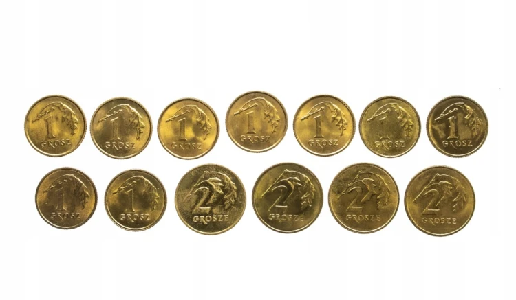 Polska, Rzeczpospolita od 1989 roku, zestaw 13 monet obiegowych 1992-2008