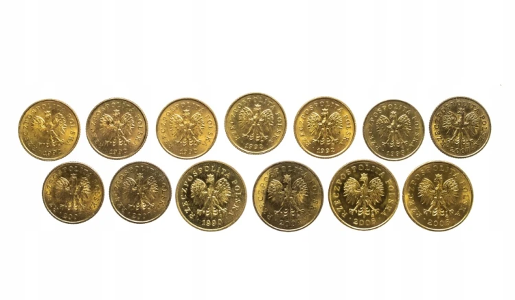 Polska, Rzeczpospolita od 1989 roku, zestaw 13 monet obiegowych 1992-2008