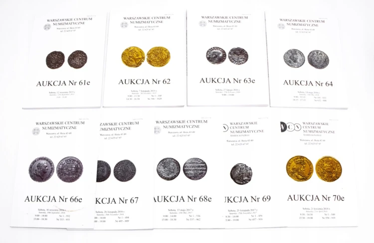 Katalogi aukcyjne Warszawskie Centrum Numizmatyczne, Aukcje 61e-70e