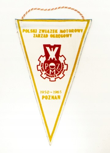 STARY PROPORCZYK PZM, XV LAT SZKOLENIA KIEROWCÓW, POZNAŃ 1965