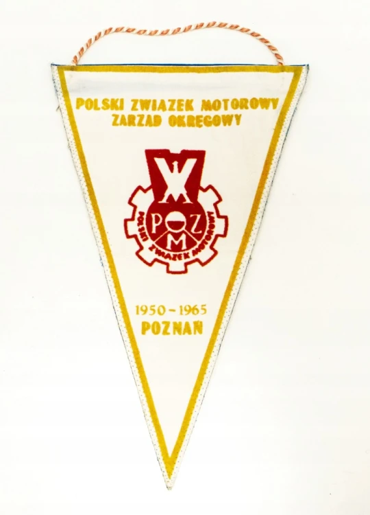 STARY PROPORCZYK PZM, XV LAT SZKOLENIA KIEROWCÓW, POZNAŃ 1965