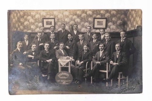 STARA FOTOGRAFIA - I KLUB BANDONISTÓW BIAŁA RÓŻA, POZNAŃ JEŻYCE 1920