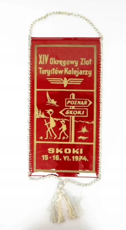 STARY PROPORCZYK OKRĘGOWY ZLOT TURYSTÓW KOLEJARZY, SKOKI 1974