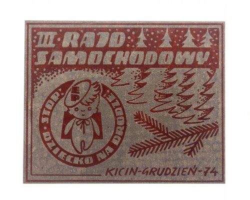PLAKIETA III RAJD SAMOCHODOWY, KICIN 1974