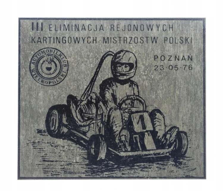 PLAKIETA AUTOMOBILKLUB WIELKOPOLSKI, MISTRZOSTWA KARTINGOWE, POZNAŃ 1976