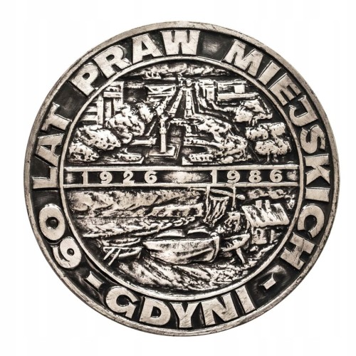 MEDAL 60 LAT PRAW MIEJSKICH GDYNIA 1986