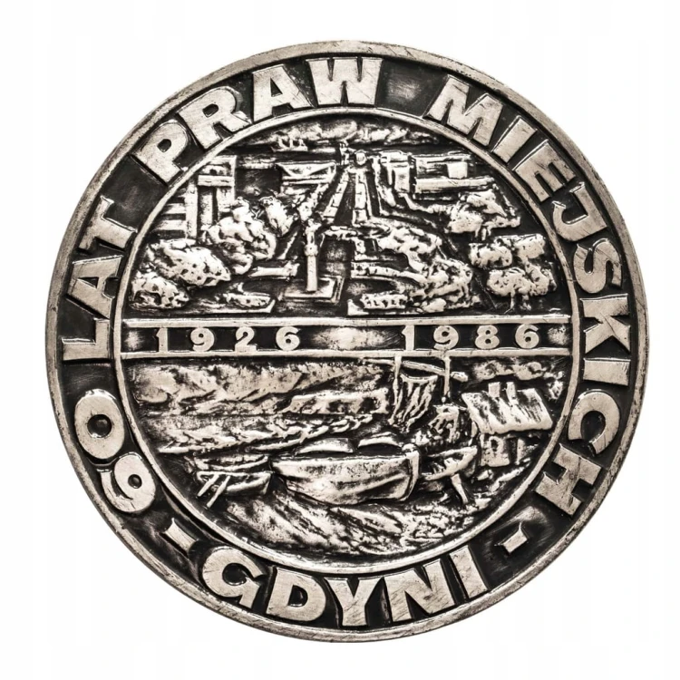 MEDAL 60 LAT PRAW MIEJSKICH GDYNIA 1986
