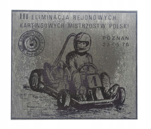 PLAKIETA AUTOMOBILKLUB WIELKOPOLSKI, MISTRZOSTWA KARTINGOWE, POZNAŃ 1976