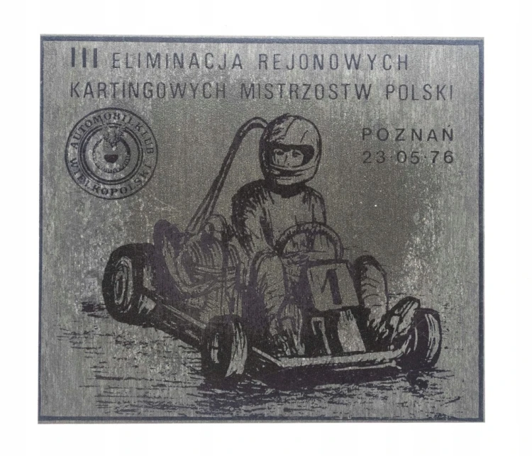 PLAKIETA AUTOMOBILKLUB WIELKOPOLSKI, MISTRZOSTWA KARTINGOWE, POZNAŃ 1976