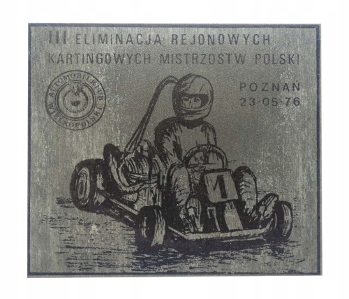 PLAKIETA AUTOMOBILKLUB WIELKOPOLSKI, MISTRZOSTWA KARTINGOWE, POZNAŃ 1976