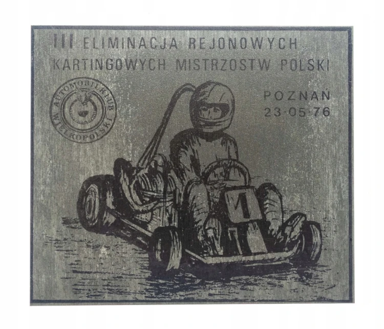 PLAKIETA AUTOMOBILKLUB WIELKOPOLSKI, MISTRZOSTWA KARTINGOWE, POZNAŃ 1976