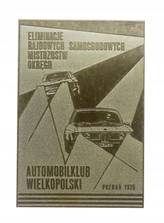 PLAKIETA AUTOMOBILKLUB WIELKOPOLSKI, MISTRZOSTWA RAJDOWE, POZNAŃ 1975
