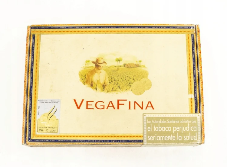 STARE DREWNIANE PUDEŁKO NA CYGARA VEGAFINA, DOMINIKANA