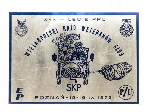PLAKIETA WIELKOPOLSKI RAJD WETERANÓW SZOS, POZNAŃ 1973
