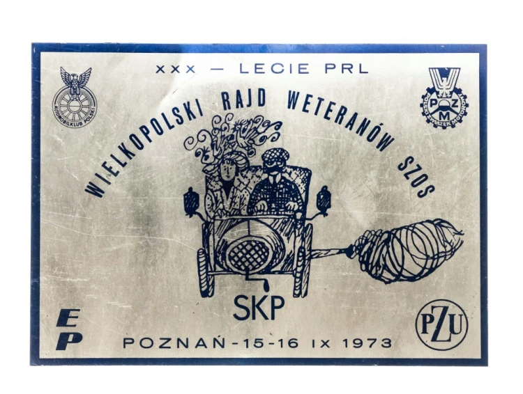 PLAKIETA WIELKOPOLSKI RAJD WETERANÓW SZOS, POZNAŃ 1973