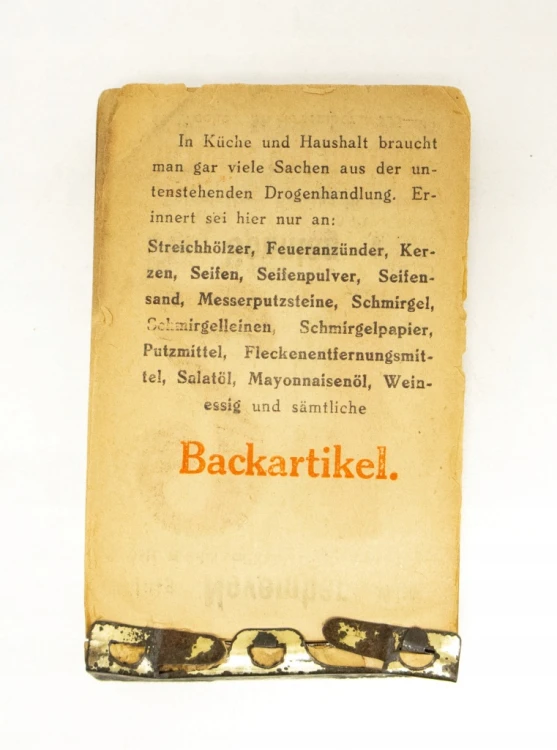 STARY NIEMIECKI KALENDARZ ZDZIERAK, KWIECIEŃ - LISTOPAD 1915