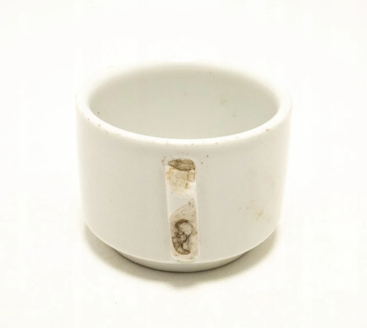 STARY PORCELANOWY KUBEK BAHNWIRTSCHAFT SCHNEIDEMÜHL, PRZEMYSŁ KOLEJOWY PIŁA