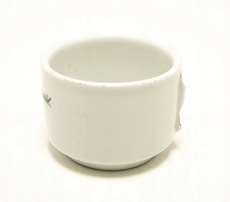 STARY PORCELANOWY KUBEK BAHNWIRTSCHAFT SCHNEIDEMÜHL, PRZEMYSŁ KOLEJOWY PIŁA