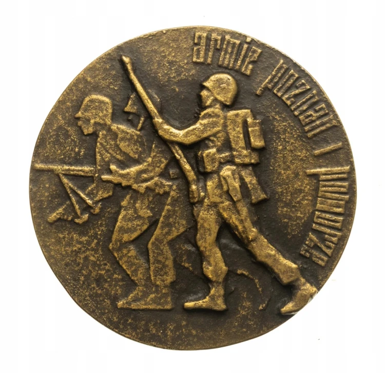 MEDAL ARMIE POZNAŃ I POMORZE CHWAŁA BOHATEROM BITWY NAD BZURĄ, ŁĘCZYCA 1979
