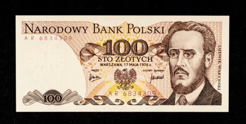 Polska, PRL, 100 złotych 17.05.1976, Ludwik Waryński, seria AR