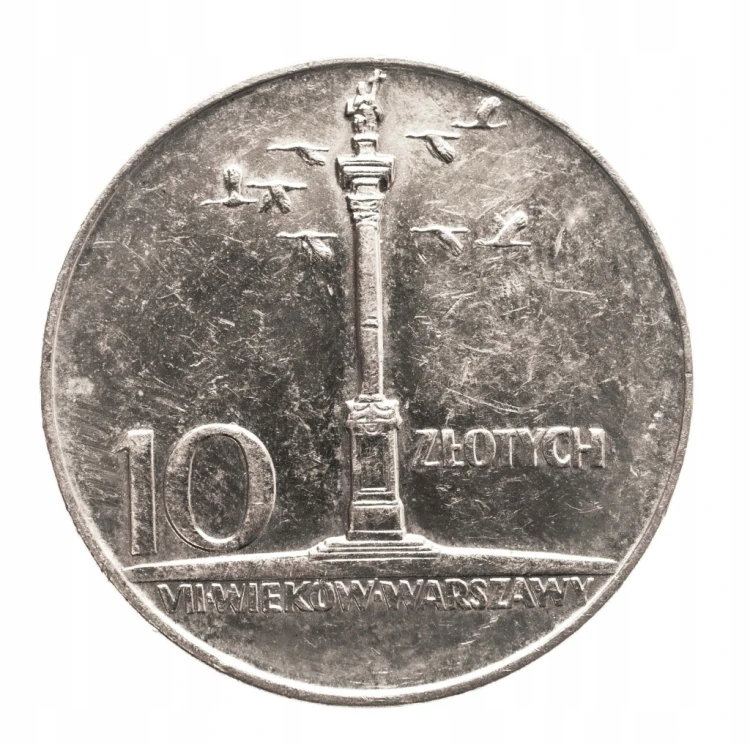 Polska, PRL, 10 złotych 1966, mała Kolumna Zygmunta