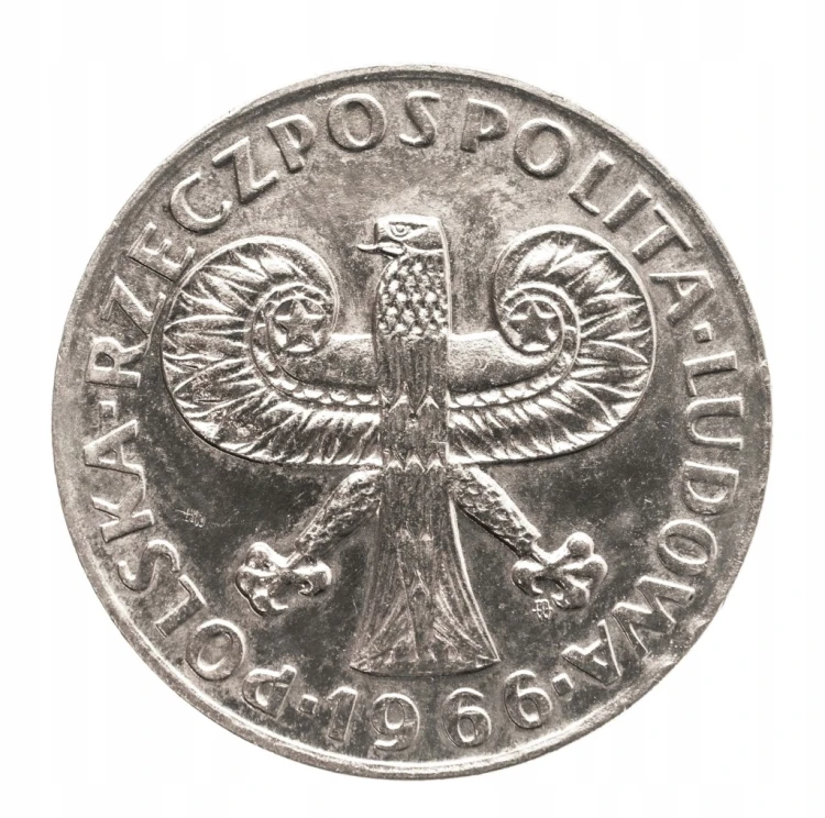 Polska, PRL, 10 złotych 1966, mała Kolumna Zygmunta