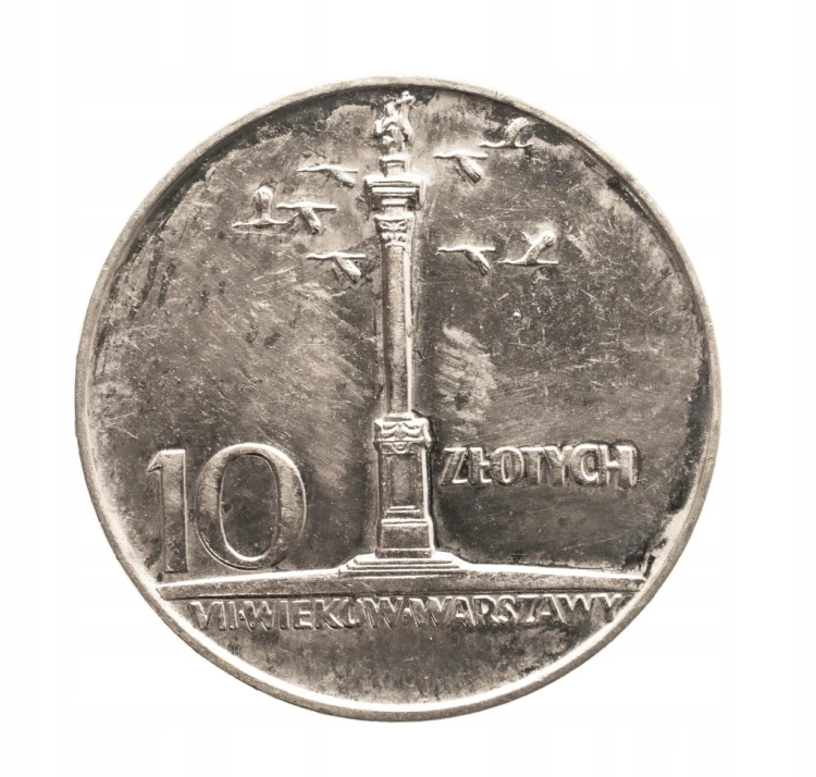 Polska, PRL, 10 złotych 1966, mała Kolumna Zygmunta - piękna