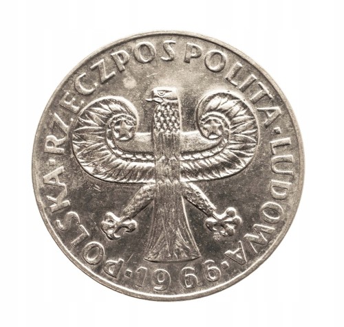 Polska, PRL, 10 złotych 1966, mała Kolumna Zygmunta - piękna