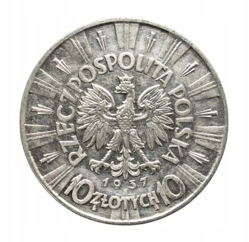 Polska, II Rzeczpospolita, 10 złotych 1937 Piłsudski, Warszawa