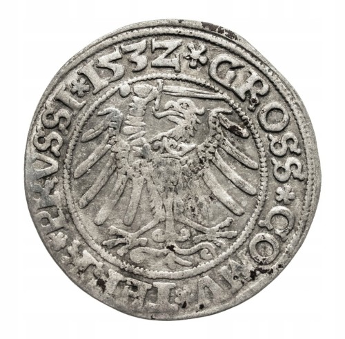Polska, Zygmunt I Stary, grosz 1532 (Z), Toruń - PRVS/PRVSSI