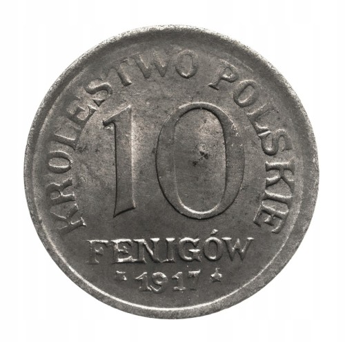 Królestwo Polskie, 10 fenigów 1917 - mennicze