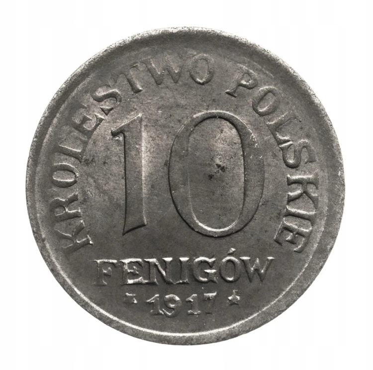 Królestwo Polskie, 10 fenigów 1917 - mennicze