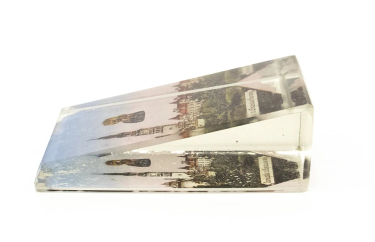 STARY SZKLANY PRZYCISK DO PAPIERU, JASNA GÓRA CZĘSTOCHOWA POCZ. XX W.