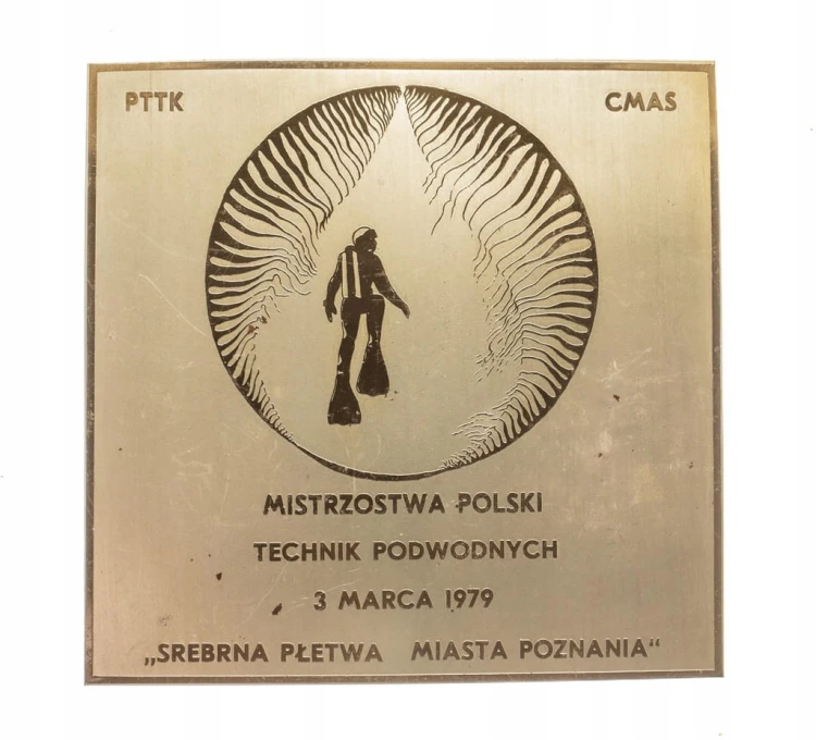 PLAKIETA SREBRNA PŁETWA, MISTRZOSTWA POLSKI PŁYWANIA, POZNAŃ 1979