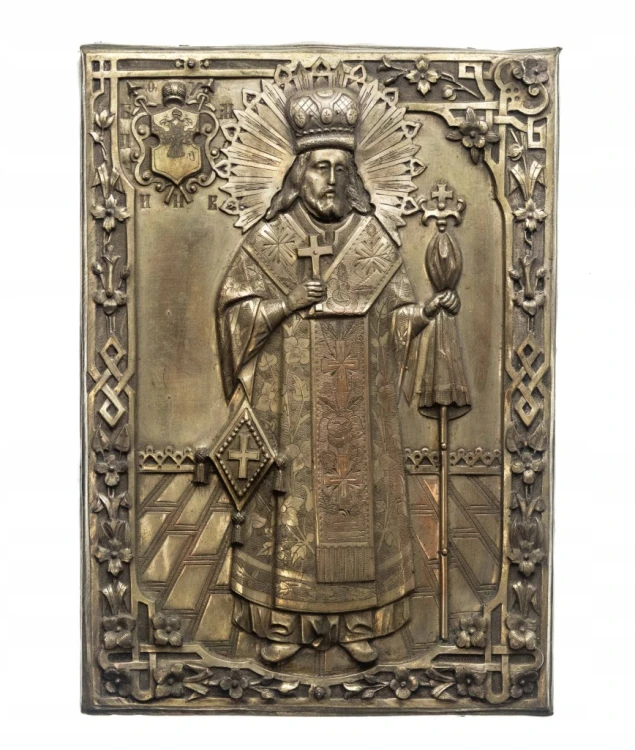 STARA IKONA, ŚWIĘTY TEODOZJUSZ CZERNIHOWSKI, ROSJA XX WIEK