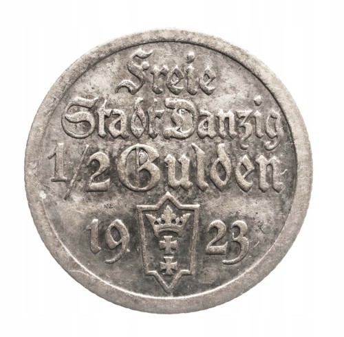 Wolne Miasto Gdańsk, 1/2 guldena 1923 Koga, Ultrecht