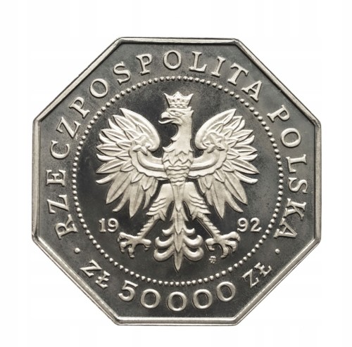 Polska, 50000 złotych 1992, 200 lat Orderu Virtuti Militari