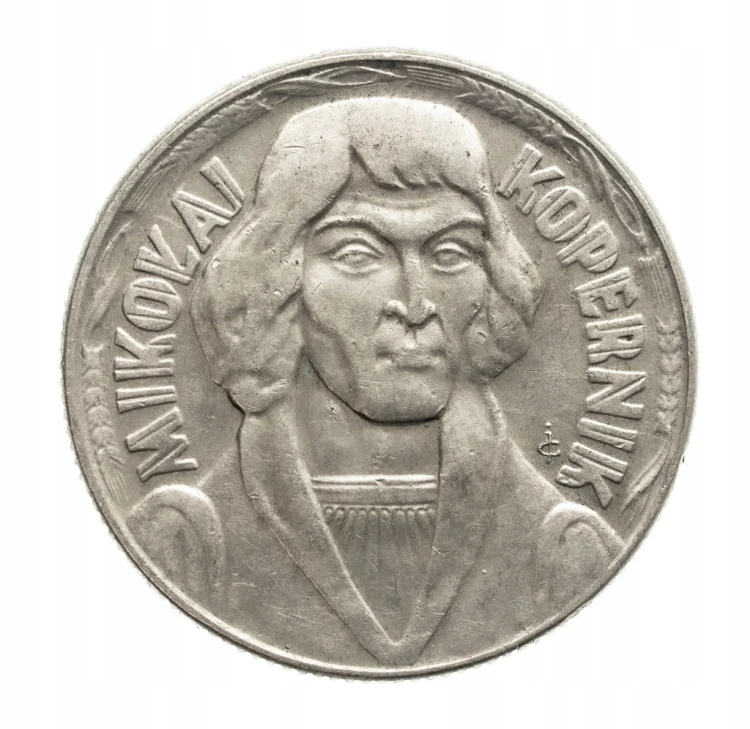 Polska, PRL, 10 złotych 1965, Kopernik