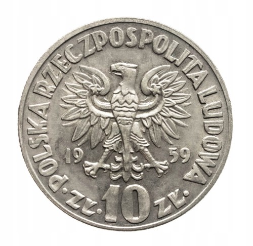 Polska, PRL, 10 złotych 1959, Kopernik