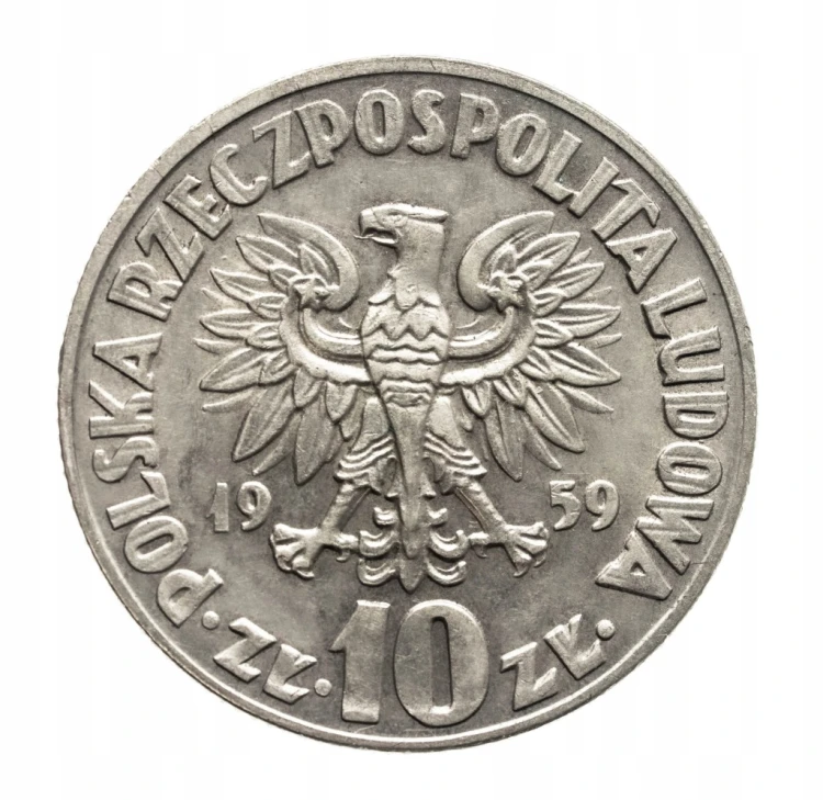 Polska, PRL, 10 złotych 1959, Kopernik