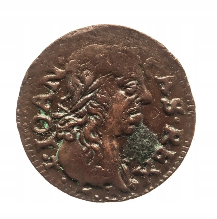 Polska, Jan II Kazimierz, szeląg miedziany (boratynka) 1661, Ujazdów