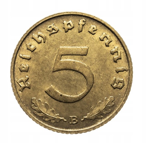 Niemcy, III Rzesza, 5 Reichspfennig 1939 B, Wiedeń