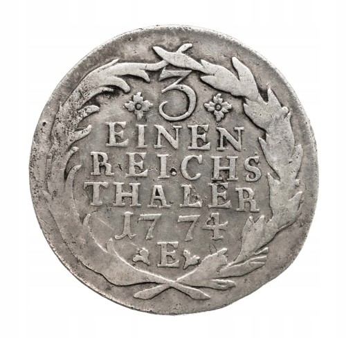 Niemcy, Prusy, Fryderyk II Wielki, 1/3 talara 1774 E, Królewiec