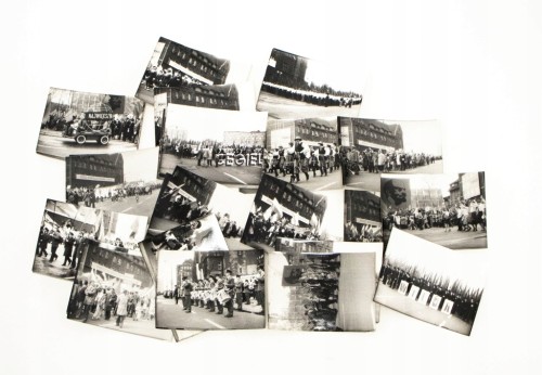 ZESTAW FOTOGRAFII POCHÓD 1 MAJA, POZNAŃ PRL (CEGIELSKI, POLITECHNIKA, AWF)