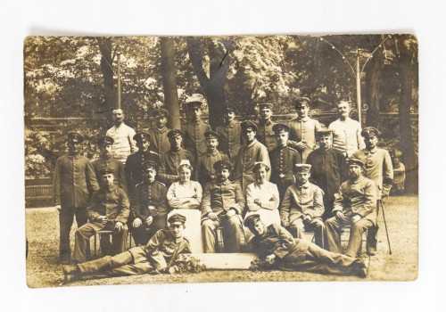 STARA FOTOGRAFIA / POCZTÓWKA - ŻOŁNIERZE PRUSCY, BRUNSZWIK / WEITMAR 1915
