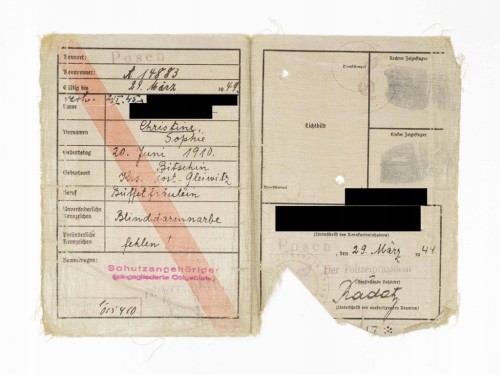 NIEMCY III RZESZA, DOWÓD OSOBISTY (KENNKARTE), POZNAŃ 1944