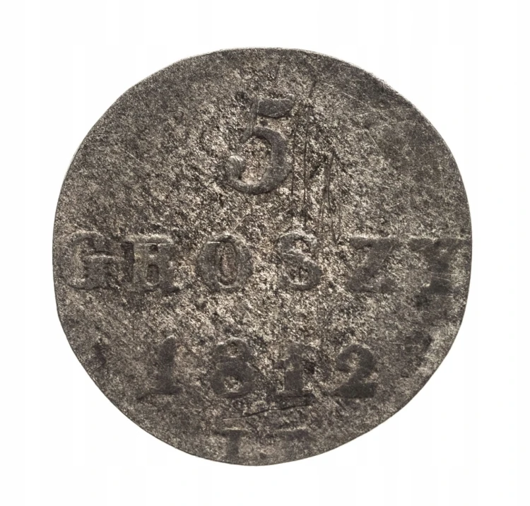Księstwo Warszawskie, 5 groszy 1812 I.B. Warszawa