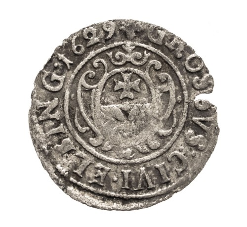 Gustaw II Adolf, okupacja szwedzka, miasto Elbląg, grosz 1629, Elbląg
