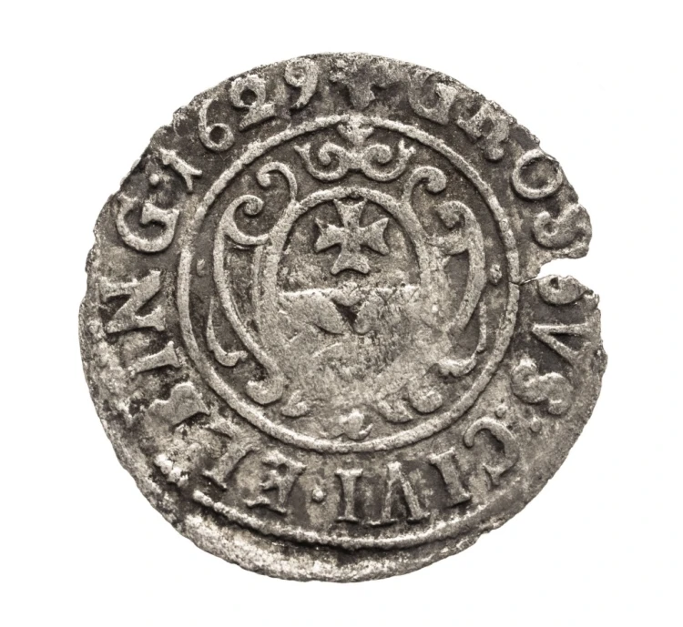 Gustaw II Adolf, okupacja szwedzka, miasto Elbląg, grosz 1629, Elbląg