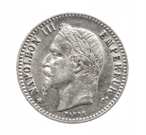 Francja, Napoleon III , 50 centymów 1864 A, Paryż